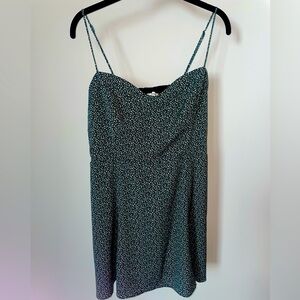 Abercrombie and Fitch Green Floral fit and flare dress